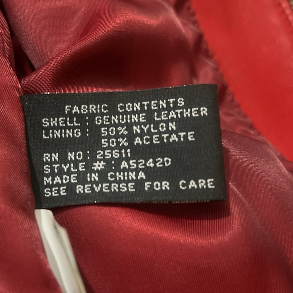 Avanti Vibrant Red Leather Jacket - Picture 8 of 11
